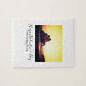 Happy Valentine's day love add name photo simple g ジグソーパズル (横)