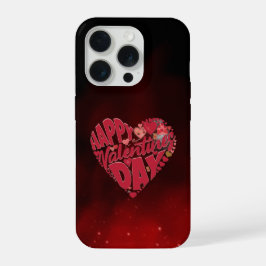Happy Valentine's Day Love Heart iPhone 15 Proケース