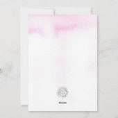 Happy Valentine's Day Love You Pink Stem Rose シーズンカード (裏面)