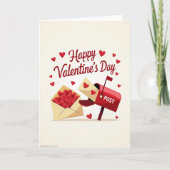 Happy Valentines Day Mailbox Card カード (正面)