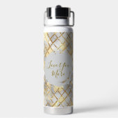 Happy Valentine's Day, Modern, Elegant Luxury  ウォーターボトル (背面)