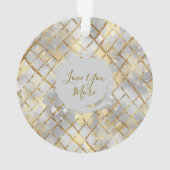 Happy Valentine's Day, Modern, Elegant Luxury  オーナメント (裏面)