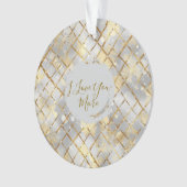 Happy Valentine's Day, Modern, Elegant Luxury  オーナメント (正面)