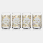 Happy Valentine's Day, Modern, Elegant Luxury  ガラス缶 (裏面)