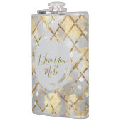 Happy Valentine's Day, Modern, Elegant Luxury  フラスク (左)