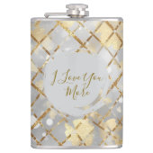 Happy Valentine's Day, Modern, Elegant Luxury  フラスク (正面)