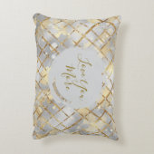 Happy Valentine's Day, Modern, Elegant Luxury Thro アクセントクッション (裏面(縦))