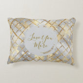 Happy Valentine's Day, Modern, Elegant Luxury Thro アクセントクッション (裏面)