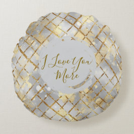 Happy Valentine's Day, Modern, Elegant Luxury Thro ラウンドクッション