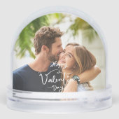 Happy Valentines Day Modern Personalized Photo (裏面)