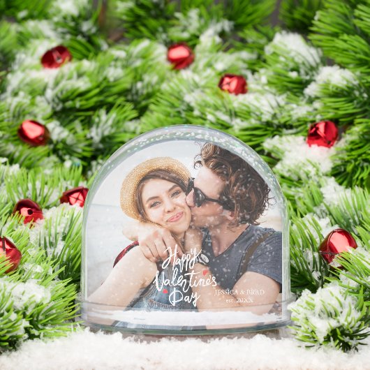 Happy Valentines Day Modern Personalized Photo (クリスマス)