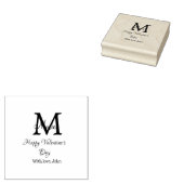 Happy valentine's day monogram pink name love girl ラバースタンプ (押印)