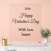 Happy Valentine's day name love simple year stylis アクリルサイン (ウェディング)