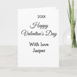 Happy Valentine's day name love simple year stylis カード