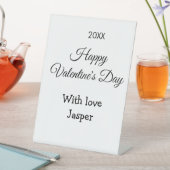 Happy Valentine's day name love simple year stylis 台座サイン (インサイチュ)