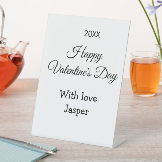 Happy Valentine's day name love simple year stylis 台座サイン (インサイチュ)