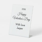 Happy Valentine's day name love simple year stylis 台座サイン (正面)