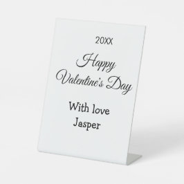 Happy Valentine's day name love simple year stylis 台座サイン