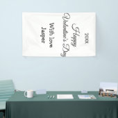 Happy Valentine's day name love simple year stylis 横断幕 (トレードショー)