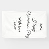 Happy Valentine's day name love simple year stylis 横断幕 (横)