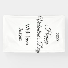 Happy Valentine's day name love simple year stylis 横断幕