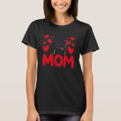 Happy Valentine's Day Nigerian Dwarf Goat Mom Moth Tシャツ (正面)