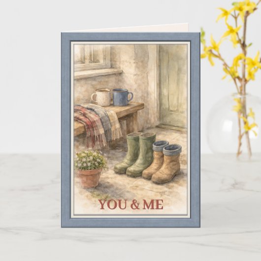 Happy Valentine's Day Perfect Couple カード (黄色い花)