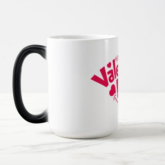 Happy Valentine's day Personalized name モーフィングマグカップ (左)