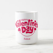 Happy Valentine's day Personalized name モーフィングマグカップ (中央)