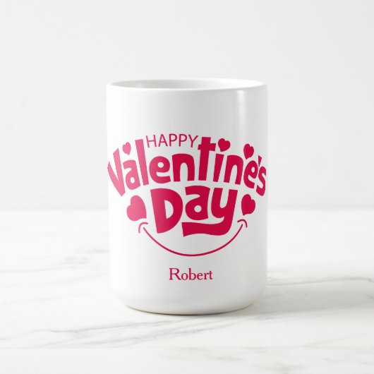 Happy Valentine's day Personalized name モーフィングマグカップ (中央)
