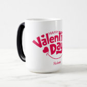 Happy Valentine's day Personalized name モーフィングマグカップ (正面左)