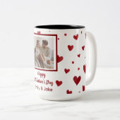 Happy Valentine's Day Personalized Photo Mug ツートーンマグカップ (正面右)