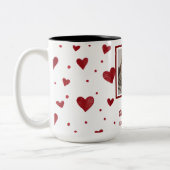 Happy Valentine's Day Personalized Photo Mug ツートーンマグカップ (左)