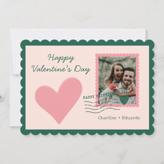 Happy Valentines Day Photo Love Mail 招待状 (正面)