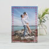 Happy Valentine's Day Photo Whimsical Heart Border シーズンカード (スタンド正面)