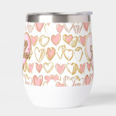 Happy Valentine's Day | Pink and Gold Hearts (左面)