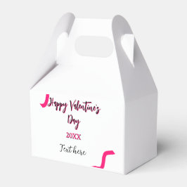 Happy Valentine's day pink black spiral bold lette フェイバーボックス