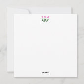 Happy Valentine's Day Pink Tulips シーズンカード (裏面)