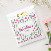 Happy Valentine's Day Pink Tulips フェイバーバッグ (封をした状態)