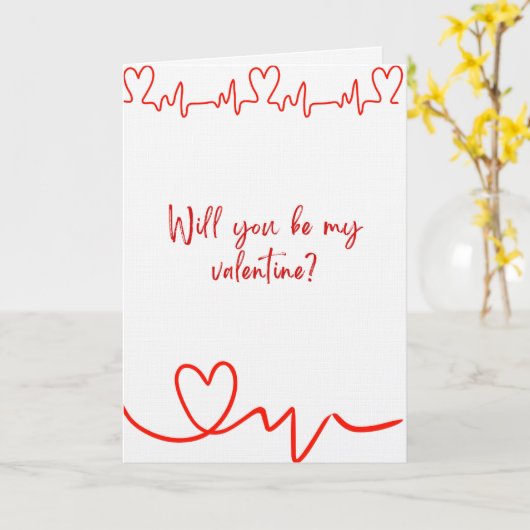 Happy Valentine's Day Polaroid of a Cat Design  カード (黄色い花)