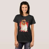 Happy Valentines Day Pomeranian   Dog  V Day Tシャツ (正面フル)