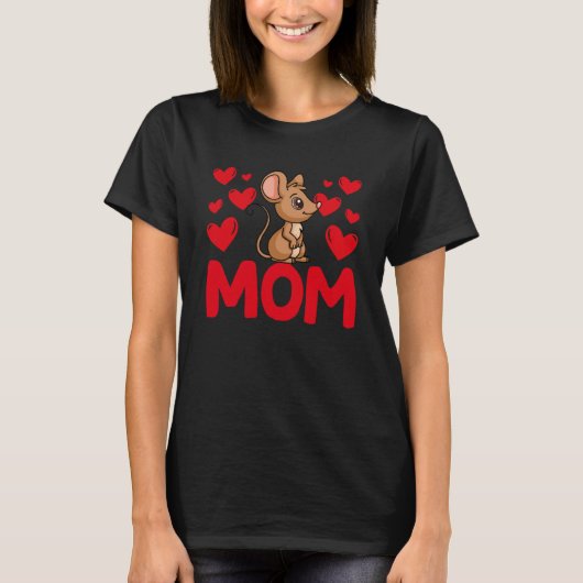Happy Valentine's Day Rat Mom Mothers Day Valentin Tシャツ (正面)