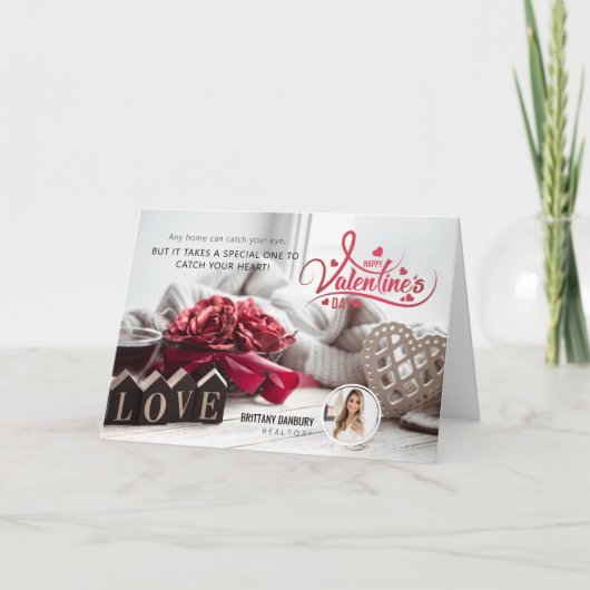 Happy Valentine's Day Real Estate Realtor Greeting シーズンカード (正面)