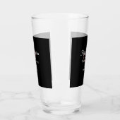 Happy Valentine's day red glitter heart black name タンブラーグラス (左)