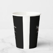 Happy Valentine's day red glitter heart black name 紙コップ (左)