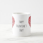 Happy Valentine's Day Red Hearts Tree コーヒーマグカップ (中央)