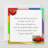 Happy Valentine's Day | Retro Pop Art Vintage カード (裏面)