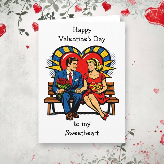 Happy Valentine's Day | Retro Pop Art Vintage カード