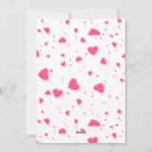 Happy Valentine's Day Rustic Red Hearts Pattern  シーズンカード (裏面)