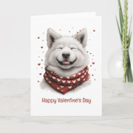 Happy Valentines Day Samoyed Dog シーズンカード